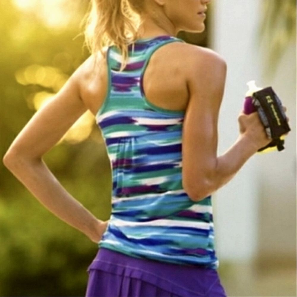 Athleta Airbrush Printed Tinker Active Tank Top - Picture 15 of 16